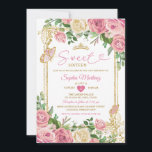 Invitation Blush Pink Garden Floral Sweet 16th Girl Birthday<br><div class="desc">Blush Pink Garden Floral Sweet 16th Girl Birthday Invitation
Mis Quince 15 Anos,  16th Birthday, </div>