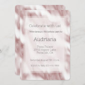 Invitation Blush Pink Glam 16e anniversaire (Devant / Derrière)