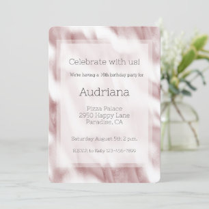 Invitation Blush Pink Glam 16e anniversaire