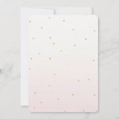 Invitation Blush Pink Gold Confetti Sparkle Ombre (Dos)