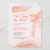 Invitation Blush Pink Gold Elle noue la Fête des mariées de n (Devant)