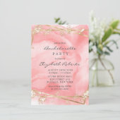 Invitation Blush Pink Gold Fairytale Bachelorette Party Invit (Debout devant)