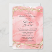 Invitation Blush Pink Gold Fairytale Fête des mariées (Devant)