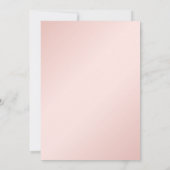 Invitation Blush Pink Gold Floral 50e anniversaire (Dos)