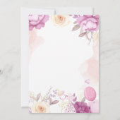 Invitation Blush pink gold Floral Girl baby shower (Dos)