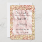 Invitation Blush Pink Gold Glitter ombre (Devant)