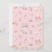 Invitation Blush Pink Gold Princesse 1er anniversaire de fête (Dos)