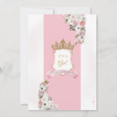 Invitation Blush Pink Gold Royal Castle Princess Baby shower (Dos)