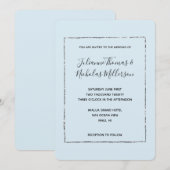 Invitation Blush Pink Gold Simple Chic Wedding Invite (Devant / Derrière)