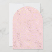 Invitation Blush Pink Ivory Floral Moon Arch Marine Baby show (Dos)