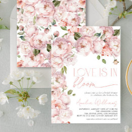 Invitation Blush Pink Love est dans la Fête des mariées Flora