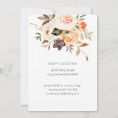 Invitation Blush Pink & Peach Floral & Frame Graduation Party (Dos)