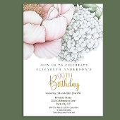 Invitation Blush Pink Peony 99th Birthday