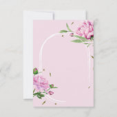 Invitation Blush Pink Peony Save the Date Card (Dos)