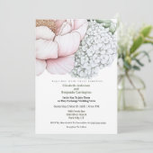 Invitation Blush Pink Peony Wedding (Debout devant)