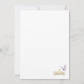 Invitation Blush Pink Purple Floral Butterfly Quinceanera (Dos)