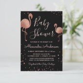 Invitation Blush Pink - Rose Flamant rose Baby shower de de (Debout devant)