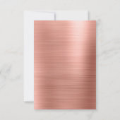 Invitation Blush Pink - Rose Gold Foil Flamant rose Hen's Par (Dos)