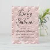 Invitation Blush Pink - Rose Gold Paris Baby shower (Debout devant)