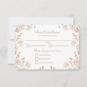 Invitation Blush Pink Rose Wedding RSVP Reply (Devant)