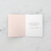 Invitation Blush Pink Rose Wedding Thank You Cards Photo (Intérieur)