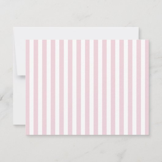 Invitation Blush Pink Stripe Minimalist a Note From Flat Note (Dos)
