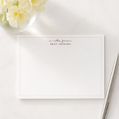 Invitation Blush Pink Stripe Minimalist a Note From Flat Note