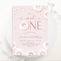 Blush Pink Sweet One Donuts 1er anniversaire