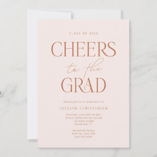 Invitation Blush Pink Terracotta salue l'invitation de la gra