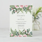 Invitation Blush Pink Tranquil Botanical Wedding (Debout devant)