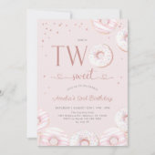 Invitation Blush Pink Two Sweet Donuts 2e anniversaire (Devant)