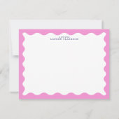 Invitation Blush Pink Wavy Frame Note Card (Devant)