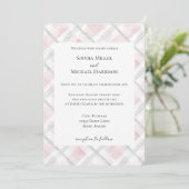 Invitation Blush Pink White Silver Glitz Wedding (Debout devant)