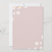 Invitation Blush Pink Wild One Daisy 1er Anniversaire Invitat (Dos)