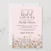 Invitation Blush Pink Wildflower Bridal Shower (Devant)
