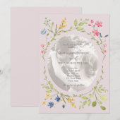 Invitation Blush Pink Wildflower Photo Wedding (Devant / Derrière)