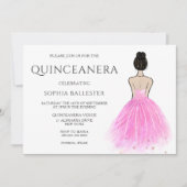 Invitation Blush Princess Robe Fille Quinceanera (Devant)