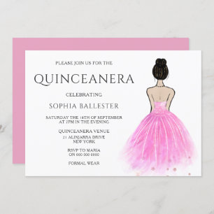 Invitation Blush Princess Robe Fille Quinceanera