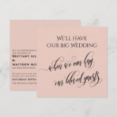 Invitation Blush Quand Nous Pouvons Vous Embrasser Mariage Re (Devant / Derrière)