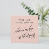 Invitation Blush Quand Nous Pouvons Vous Embrasser Mariage Re (Debout devant)