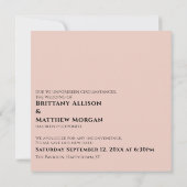 Invitation Blush Quand Nous Pouvons Vous Embrasser Mariage Re (Dos)