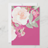 Invitation Blush & Raspberry Pink Photo Fête des mariées flor (Dos)
