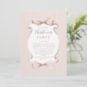 Invitation Blush Ribbon Christmas (Debout devant)