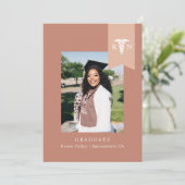 Invitation Blush RN Photo Nurse Graduation (Debout devant)