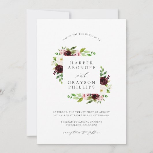 Invitation Blush Romance (Devant)