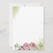 Invitation Blush Romance : Élégant Mariage rose (Dos)