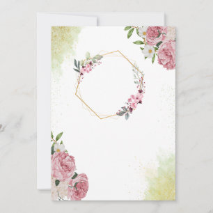 Invitation Blush Romance : Élégant Mariage rose