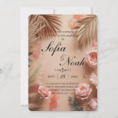 Invitation Blush Romance Tropical  (Devant)