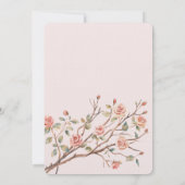 Invitation Blush Romantic Rose Floral Fête des mariées coeur (Dos)