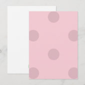 Invitation Blush Rose à pois (Devant / Derrière)